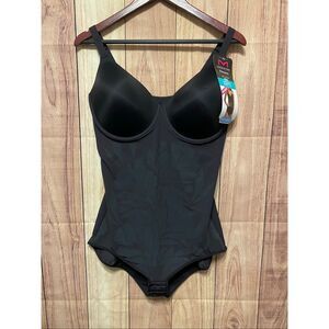 Flexees Maidenform 3XL NWT black bodyshaper sculpts cooling ultra firm shapewear